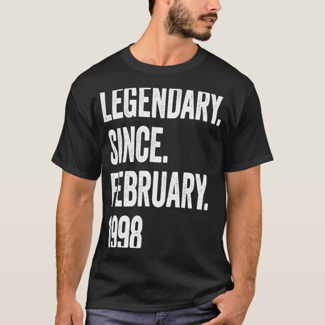 Camiseta Legendario de 25 años desde febrero de 1998 25th B (Anverso)