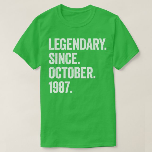 Camiseta Legendario de 35 años desde octubre de 1987 35th B (Diseño del anverso)