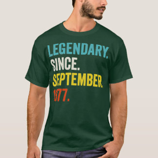 Camiseta Legendario de 45 años desde septiembre de 1977 45ª
