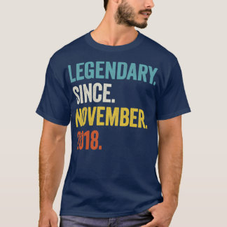 Camiseta Legendario de 4 años desde noviembre de 2018