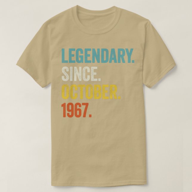 Camiseta Legendario de 55 años desde octubre de 1967 55th B (Diseño del anverso)