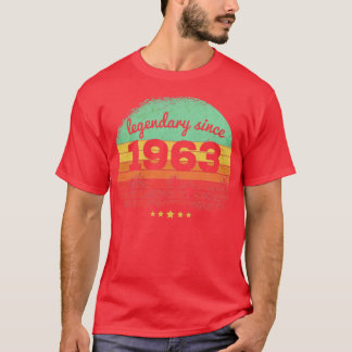 Camiseta Legendario de 60 años desde 1963 60º cumpleaños1