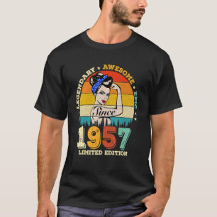 Camiseta Legendario de 65 años desde 1957 asombroso 65º nac