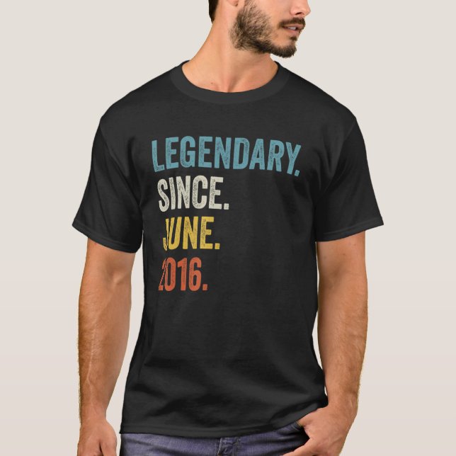 Camiseta Legendario de 6 años desde junio de 2016 (Anverso)