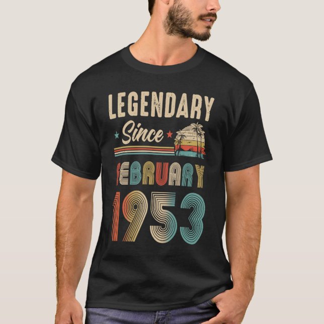 Camiseta Legendario De 70 Años Desde Febrero De 1953 70Th B (Anverso)