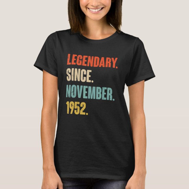 Camiseta Legendario de 70 años desde noviembre (Anverso)
