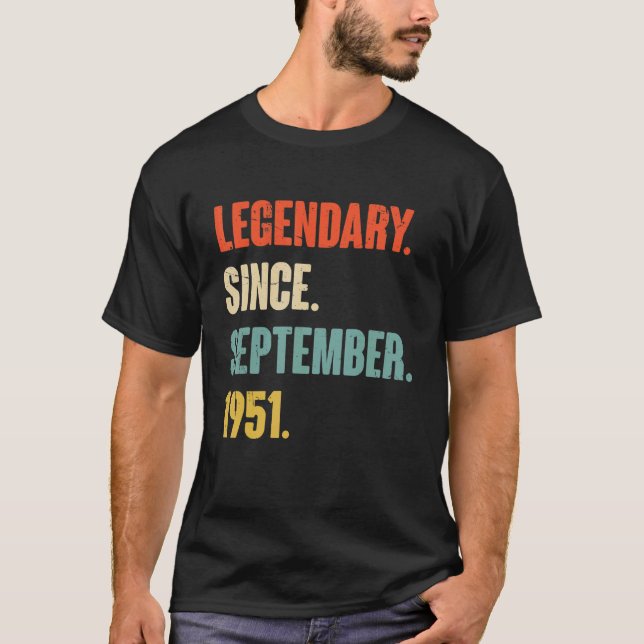 Camiseta Legendario de 71 años desde septiembre (Anverso)