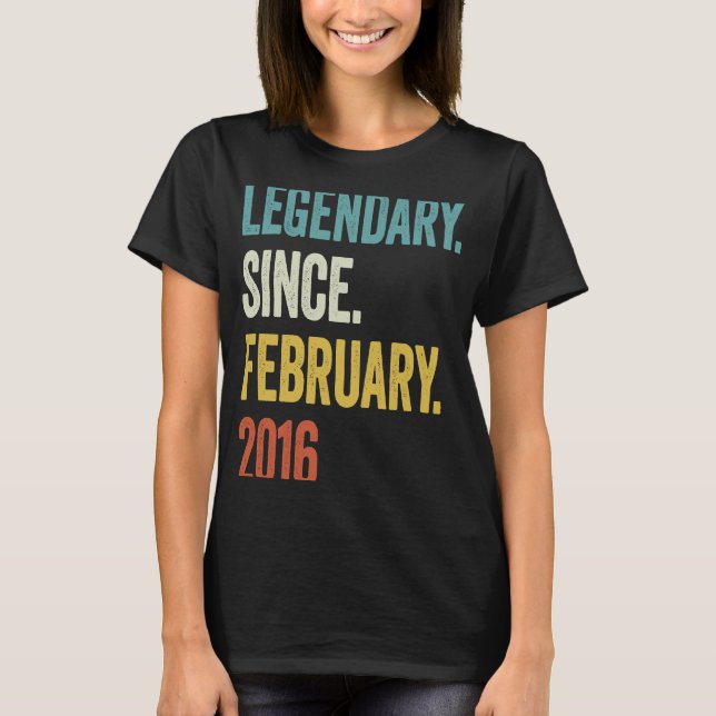 Camiseta Legendario de 7 años desde febrero de 2016 (Anverso)