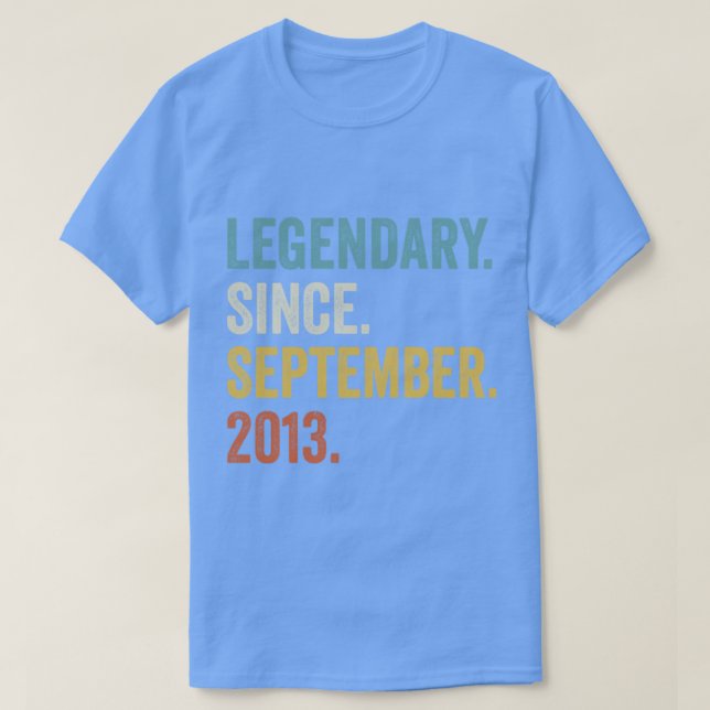 Camiseta Legendario de 9 años desde septiembre de 2013 Nove (Diseño del anverso)