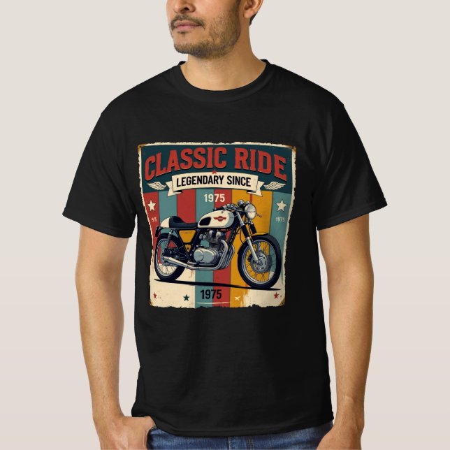 Camiseta Legendario de los viajes clásicos desde la motocic (Anverso)