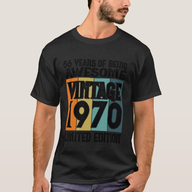 Camiseta Legendario desde 1970 Edición Limitada Cumpleaños  (Anverso)