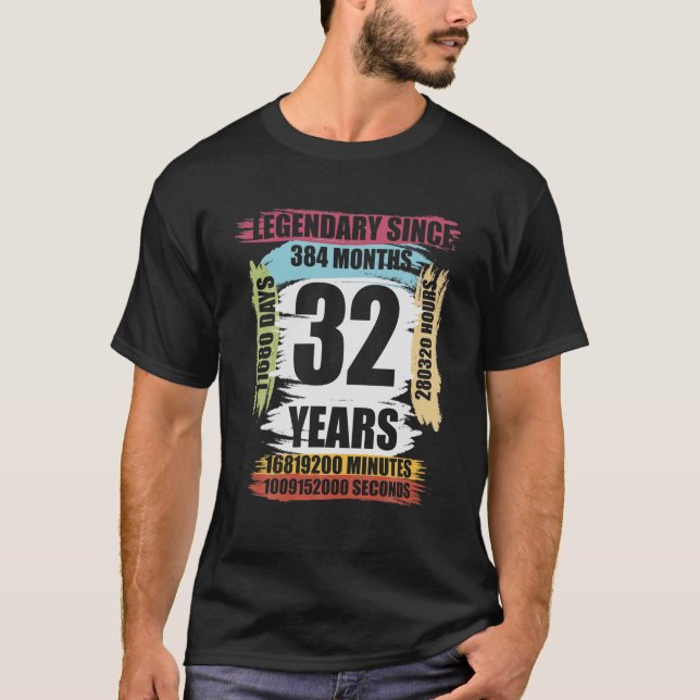 Camiseta Legendario desde 1988 32º cumpleaños 32 años (Anverso)
