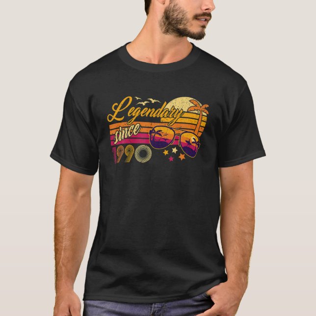 Camiseta Legendario Desde 1990 Vieja 31. Retro de Cumpleaño (Anverso)