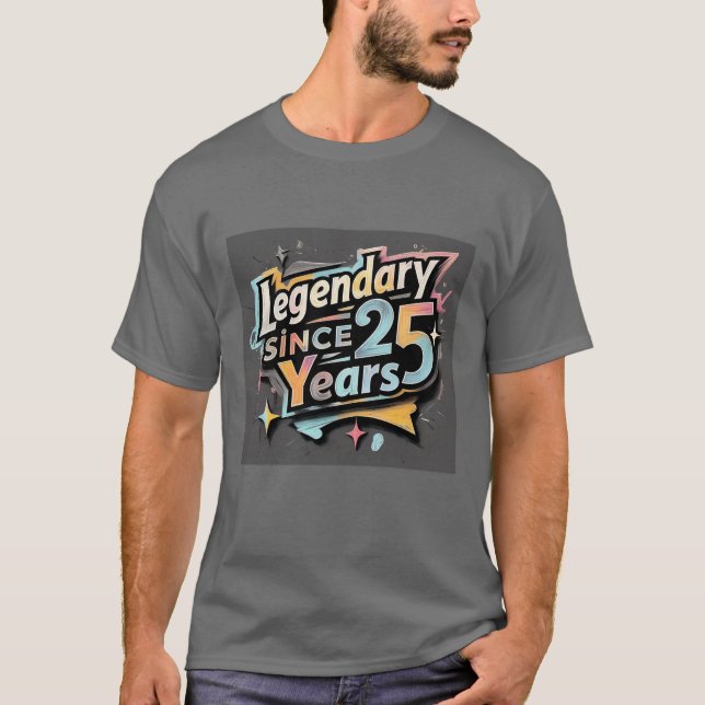 Camiseta Legendario desde 25 años retro de hombres (Anverso)