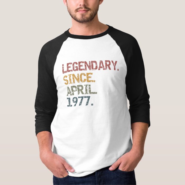 Camiseta Legendario desde abril de 1977 (Anverso)