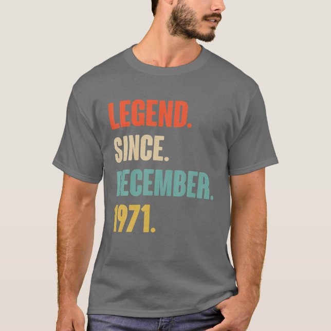 Camiseta Legendario desde el cumpleaños de diciembre de 197 (Anverso)