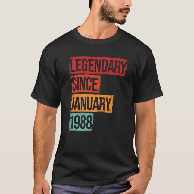 Camiseta Legendario desde enero de 1988 (Anverso)