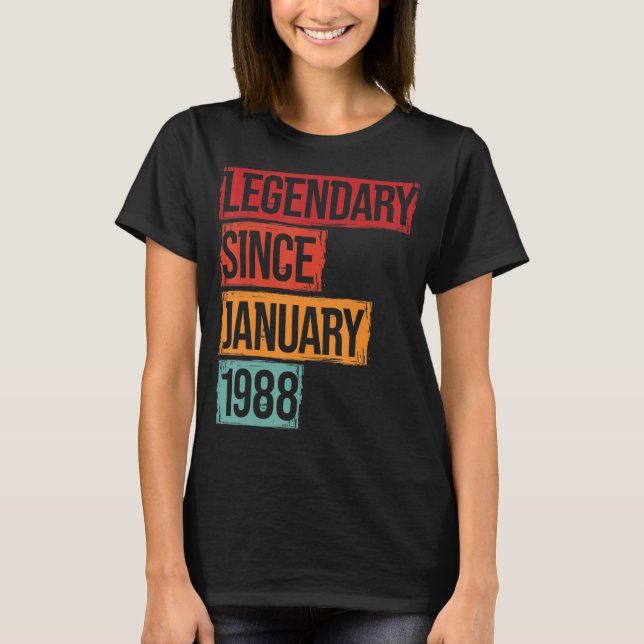 Camiseta Legendario desde enero de 1988 (Anverso)