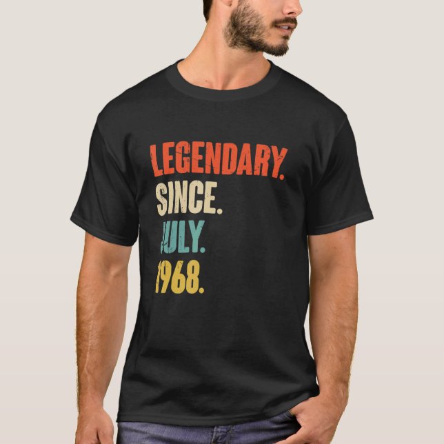 Camiseta Legendario desde julio de 1968 54 años (Anverso)