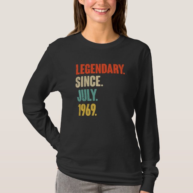 Camiseta Legendario desde julio de 1969 53 años (Anverso)