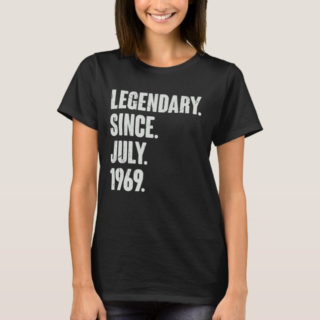 Camiseta Legendario desde julio de 1969 53 años (Anverso)