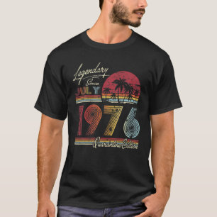 Camiseta Legendario Desde Julio De 1976 45º Día De Cuarente