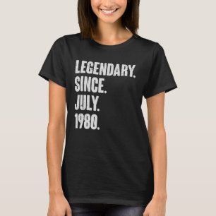 Camiseta Legendario desde julio de 1980 42 años
