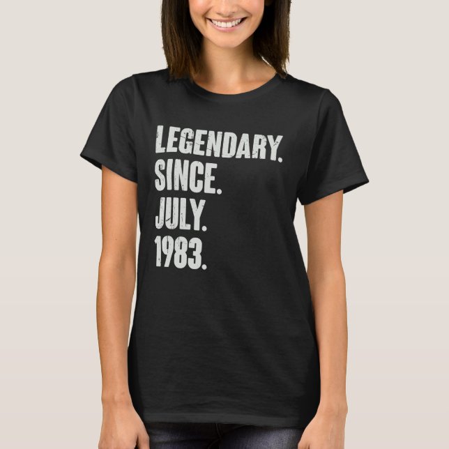 Camiseta Legendario desde julio de 1983: 39 años (Anverso)