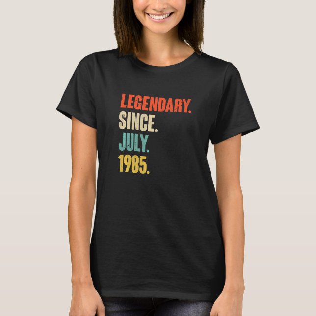 Camiseta Legendario desde julio de 1985 37 años (Anverso)
