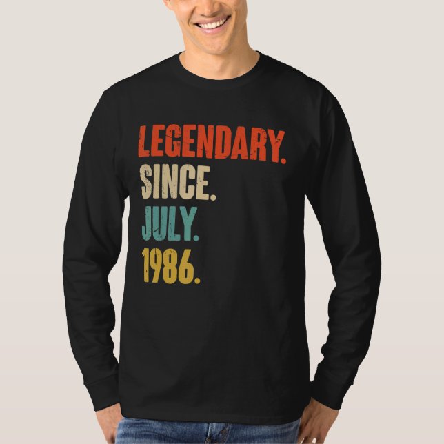 Camiseta Legendario desde julio de 1986: 36 años (Anverso)
