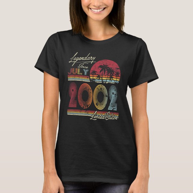 Camiseta Legendario desde julio de 2002 20 cumpleaños (Anverso)