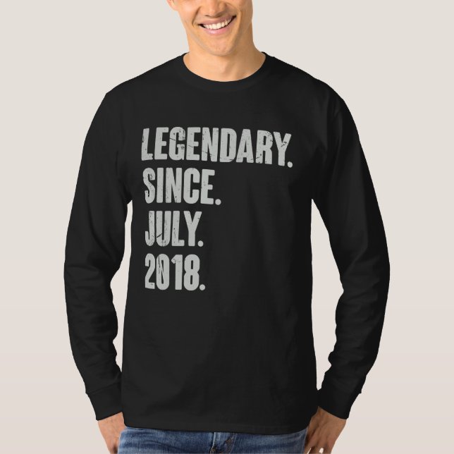 Camiseta Legendario desde julio de 2018 4 años cuarto cumpl (Anverso)