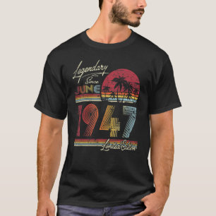 Camiseta Legendario desde junio de 1947 75 cumpleaños