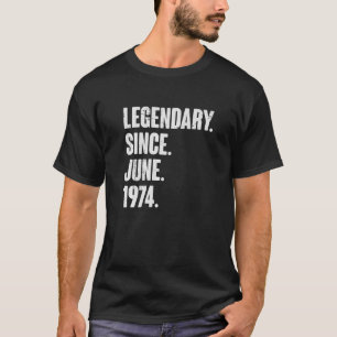 Camiseta Legendario desde junio de 1974 48 años 48
