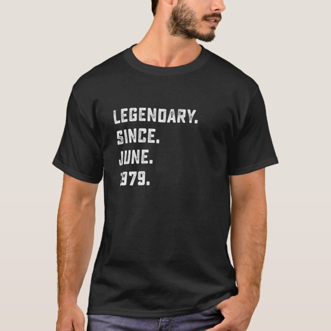 Camiseta Legendario Desde Junio De 1979 42º Tee De Cumpleañ (Anverso)