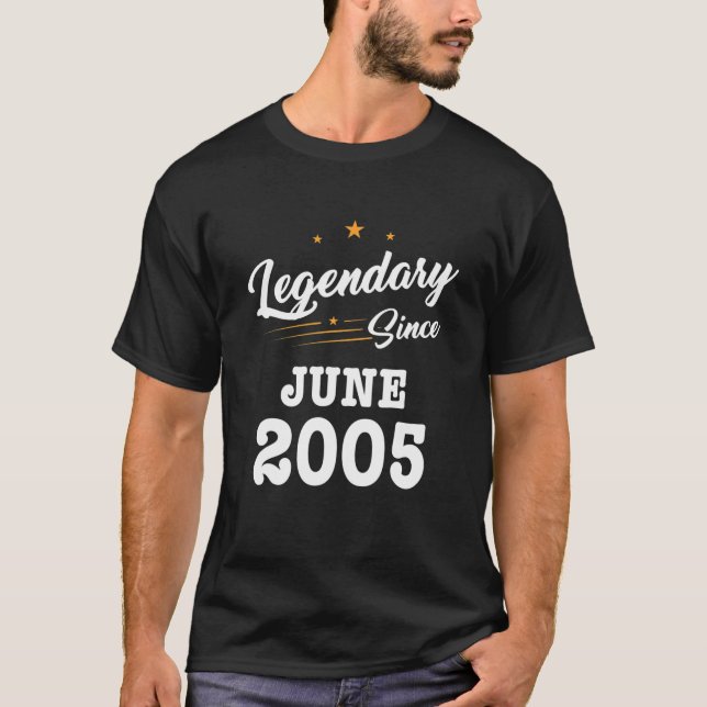 Camiseta Legendario Desde Junio De 2005 16º Día De Tee Por  (Anverso)