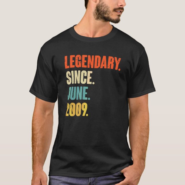 Camiseta Legendario desde junio de 2009 13 años (Anverso)