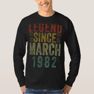 Camiseta Legendario desde marzo de 1982 40º cumpleaños