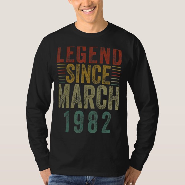 Camiseta Legendario desde marzo de 1982 40º cumpleaños (Anverso)