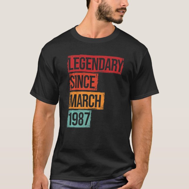 Camiseta Legendario desde marzo de 1987 (Anverso)