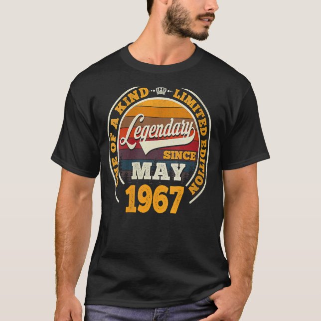 Camiseta Legendario desde mayo de 1967 55º cumpleaños 55 añ (Anverso)