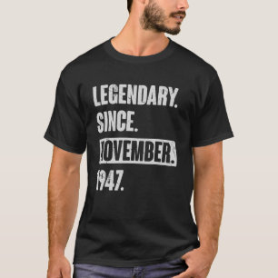 Camiseta Legendario desde noviembre de 1947, 75 años, 75º B