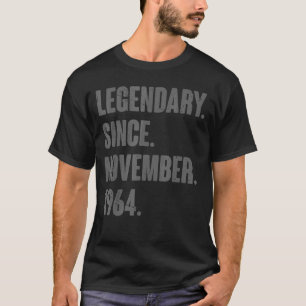 Camiseta Legendario desde noviembre de 1964 58 años Bir de 