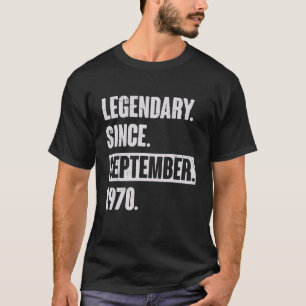 Camiseta Legendario desde septiembre de 1970 52 años 52º B