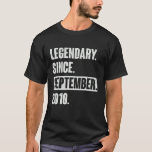 Camiseta Legendario desde septiembre de 2010 12 años 12 año
