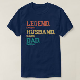 Camiseta Legendario Esposo Papá Abuelo Texto Personalizado