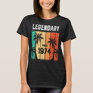 Camiseta Legendario Hawaii 1974 48º Verano De Cumpleaños Pa