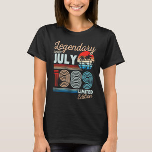 Camiseta Legendario Julio 1989 Feliz cumpleaños 33 años de 