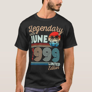 Camiseta Legendario Junio 1999 Feliz Cumpleaños 23 Años Lt