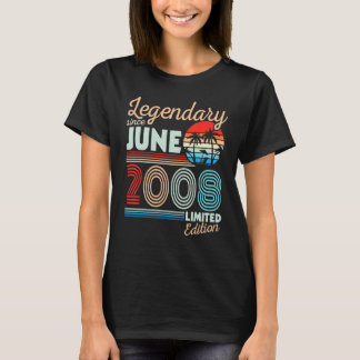 Camiseta Legendario Junio 2008 Feliz Cumpleaños 14 Años Lt
